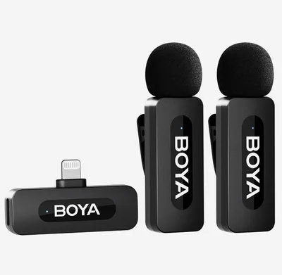 Image de Système de micro BOYA Mini avec réduction du bruit pour appareils iOS, portée de 100 m