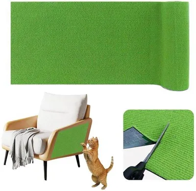 Obrázok produktu pre Lezecká stena pre mačky, samolepiaca, 40 cm × 2 m, zelená