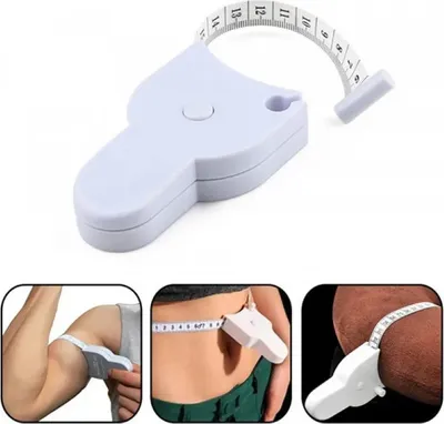 Produktbild von GKA Zentimetermaß für Körperumfang Bauchmessung Maßband Körper 150 cm Einhandbedienung Taille messen Zur Selbstmessung des Körperumfangs