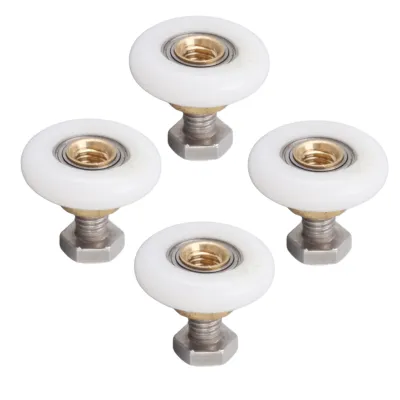 Obrázek produktu pro Sada 4 ks koleček pro sprchové kouty, kolejnice, kolečka pro skleněné dveře do koupelny, náhradní díly, 23 mm