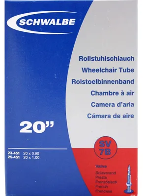 Produktbild von Schwalbe SV 7B 20 Zoll Rollstuhl Schlauch Sclaverand Ventil