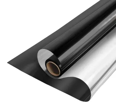 Produktbild von Fensterfolie Einwegspiegelfolie Sichtschutz Sonnenschutz Schwarz-Silber 70x200cm