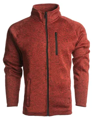 Immagine prodotto di Burnside - Felpa con zip integrale da uomo LT5744 (XXL) (rosso brughiera)