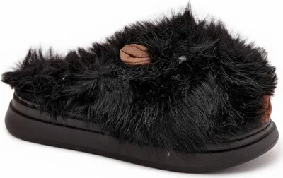 Produktbild von Damen Gefüttert Slippers Isoliert Hausschuhe Slip On Schlappen Capi Schwarz Gr.40/41