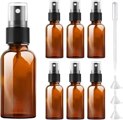 Produktbild von Kleine braune Glasflaschen 50ml für Kosmetik und Reisezwecke