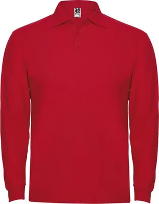 Productafbeelding van Roly - "Estrella" polohemd voor heren, lange mouwen, model PF4296 (XXL) (Rood)