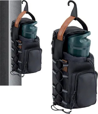 Produktbild von Uni sporttas mit Wasserflaschenhalter und Schultergurten, geeignet für Reisen, Sport, Arbeit und Fitness (mit Haken).
