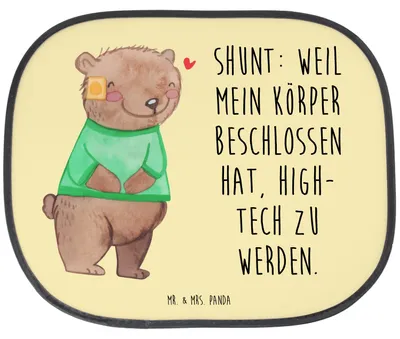Produktbild von Mr. & Mrs. Panda Auto Sonnenschutz Bär Shunt - Gelb Pastell - Geschenk, fensterblende, Fürs, autofenster, Sonnenblende