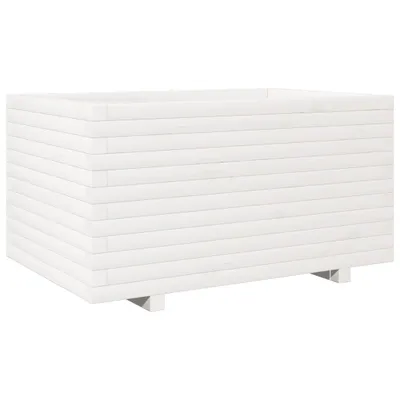 Obrázek produktu pro vidaXL květináč bílý 90x60x49,5 cm borovicový masiv