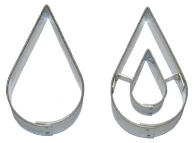 Produktbild von Ausstechform 2er Tropfen/Tropfen+Tropfen Edelstahl 40 mm