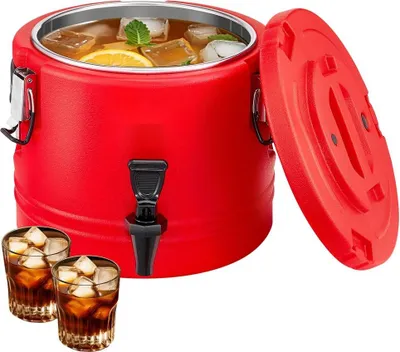 Produktbild von Isolierter Getränkespender 8L - Für Heiß- und Kaltgetränke - Kühlkrug für Kaffee und Tee