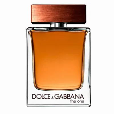 A product shot of a Dolce & Gabbana The One For Men Eau de Toilette spray bottle.