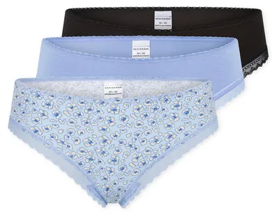 Produktbild von Schiesser Damen 3 Pack Tanga String mit Spitze - Modern Multipacks
