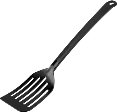 Produktbild von Stanley Rogers Schlitzwender 32,5 cm, Küchenhelfer mit formschönen Design aus Kunststoff, Wender für beschichtete Töpfe und Pfannen (Farbe: Schwarz)