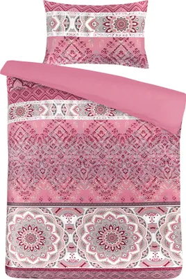 Produktbild von Bettwäsche Alegra 100-FR Rosa 140cm x 200cm / 65cm x 65cm