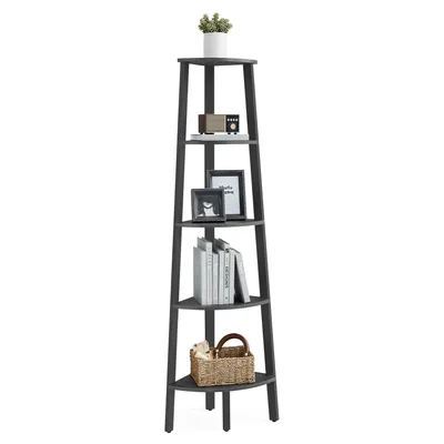Produktbild von VASAGLE Eckregal, Bücherregal, mit 5 Ebenen, H: 159cm, mit Stahlrahmen