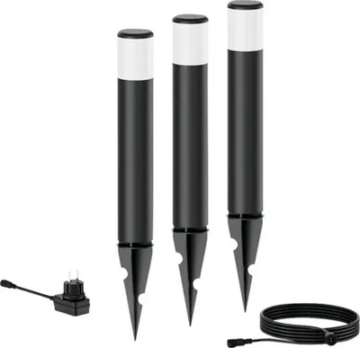 Immagine prodotto di Faretto LED per esterni Philips PHI8720169269415 24V Purex GardenLink IP44 1,5W 180lm 2700K nero 3 pz