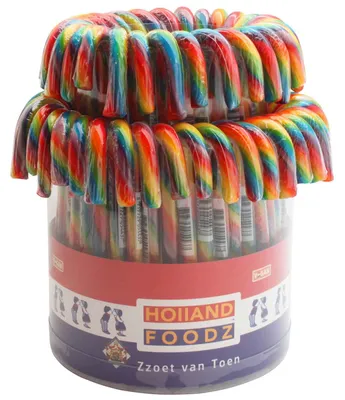 Immagine prodotto di Holland Foodz Sweetz Candy CanezzZ caramelle arcobaleno 72 pezzi