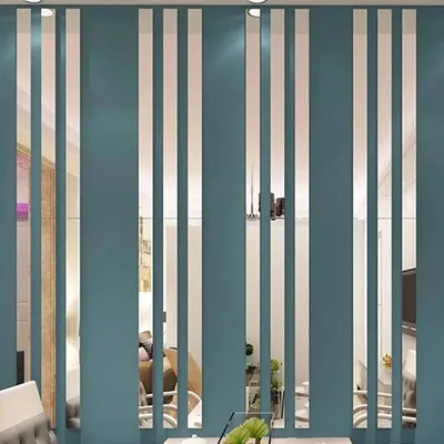 Produktbild von 20 Stück Wandaufkleber Spiegel,3D Moderne Dekorative Spiegel für Wohnzimmer Schlafzimmer-Silber