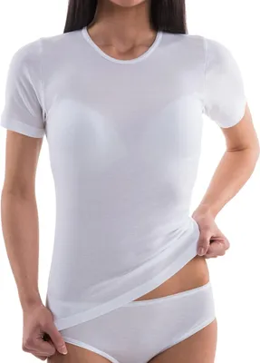 Produktbild von HERMKO 61800 2er Pack Damen Funktionsshirt Funktionsunterwäsche schnelltrocknened, Farbe:weiß, Größe:40/42 (M)