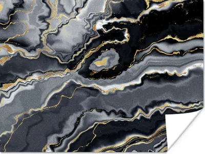Produktbild von MuchoWow® Poster Glitzer - Gold - Marmor - Achat - Geode 160x120 cm - Foto Plakat