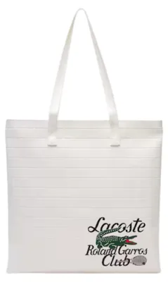 Zdjęcie produktu dla Torba shopper damska marki LACOSTE, biała, pojemna, format A4