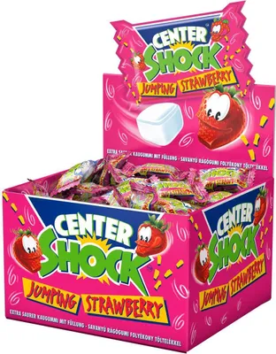 Image de Center Shock Jumping Strawberry Fraise Chewing-gum super acide 400g
