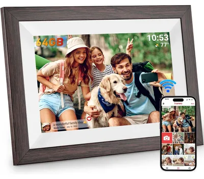 Zdjęcie produktu dla Cyfrowa ramka na zdjęcia WiFi - 10,1 cala - Ekran dotykowy IPS - 64 GB