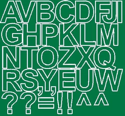 Produktbild von Selbstklebende Buchstabenaufkleber, 4 cm, grün glänzend