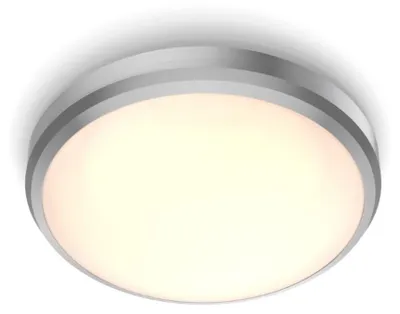 Immagine prodotto di Philips Plafoniera funzionale Doris 6 W, LED, lampadine non sostituibili, 600 lm, IP44, nichel