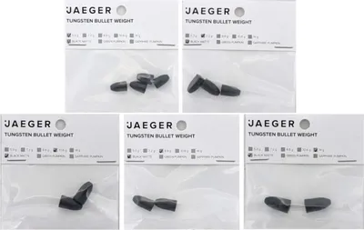 Produktbild von Jaeger Fishing Tungsten Bullet Weight Black Matte - Bulletgewichte, Gewicht / Inhalt:7.2g / 3 Stück