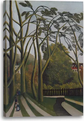 Produktbild von Leinwandbild (70x100cm): Henri Rousseau - The Redlist, echter Holz-Keilrahmen inkl. Aufhänger, handgefertigt in Deutschland