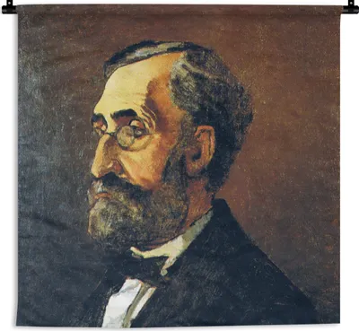 Produktbild von MuchoWow® Wandteppich Wandbehang Porträt von Adolphe Monet - Claude Monet 150x150 cm Tapisserie Dekoration Wandtuch - Wohnaccessoires - Modernes