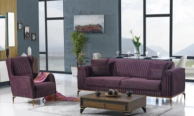 Produktbild von Wohnlandschaft Couch Sofagarnitur Lounge Sofa Sitzgruppe  Polstermöbel 3+1