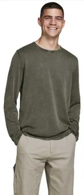 Image de Jack & Jones 12174001, Adulte, Vert, XS, Coton, Ne pas blanchir, Ne pas sécher en machine