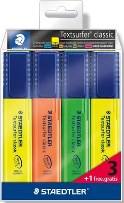 Image de 10 surligneurs Textsurfer 364-S WP4P, lot de 4, avec étui