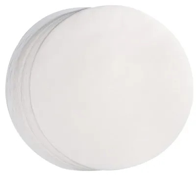 Image de 100 feuilles de papier sulfurisé rondes - Papier sulfurisé rond - Papier sulfurisé antiadhésif pour moules à hamburgers, gâteaux, pâtisseries, friteuses à air chaud (20 cm)