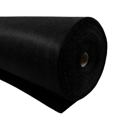 1m Bastelfilz waschbar Meterware Filz 90cm x 3mm Dekofilz Filzstoff schwarz