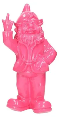 Produktbild von Stoobz design Gartenzwerg - rosa - Mittelfinger - 30 cm
