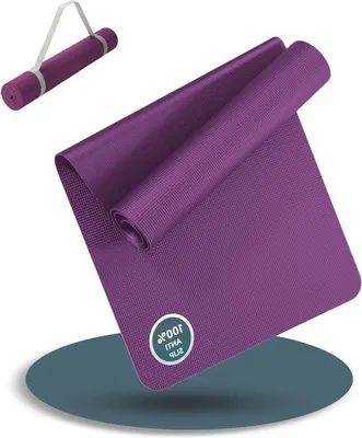 Image de Tapis de yoga Bessen 180x60cm avec sangle - Antidérapant 4mm d'épaisseur - Tapis de gymnastique et de fitness pour l'entraînement - Sport et yoga à la maison