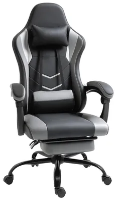 Produktbild von Vinsetto Ergonomischer Gaming Stuhl Schreibtischstuhl Höhenverstellbar Schwarz