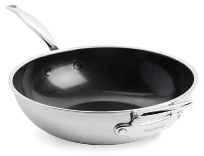 Wokpfanne 30 cm, 4,7 L, Edelstahl, keramische Antihaftbeschichtung