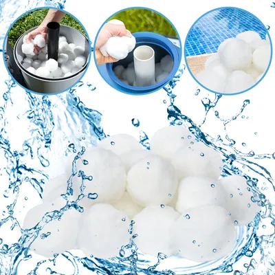 Immagine prodotto di Bettizia Filter Balls 2100 g bianco, sfere filtranti per piscina, pompa di filtrazione, filtro a sabbia per acquari; sostituiscono 25 kg di sabbia filtrante