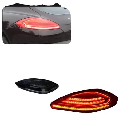 Image de Feu arrière, compatible avec Porsche Panamera 970.1 970.2 2010-2017, design LED, matériau durable, 14-17 noir