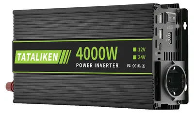 Produktbild von Stromwechselrichter, tragbares Design, integrierter Kühllüfter, 4000W-SCHWARZ