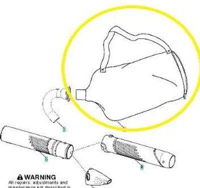 Image de McCulloch GBV 325 & GBV 345 M325 MC200 BVM 165 240 250 etc Sac de ramassage de feuilles Sac de ramassage - Aspirateur de feuilles