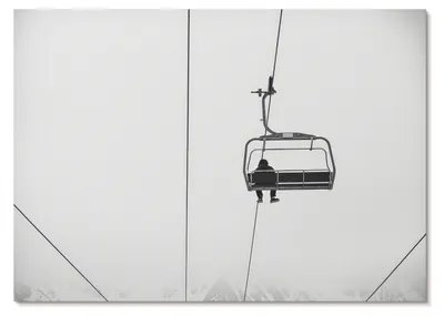 Produktbild von POSTER - 42x29 cm (A3) - Wandal - Minimalismus, Einsamkeit, Frieden, Winterlandschaft - Wandbild für Wohnzimmer Schlafzimmer & Flur, Modernes Poster Wanddeko, Ungerahmt
