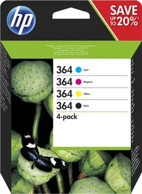 Obrázek produktu pro HP 364 - 4 balení - černá, žlutá, azurová, purpurová