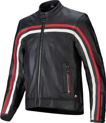 Produktbild von Alpinestars Dyno Motorrad Lederjacke, schwarz/rot/weiß, XL