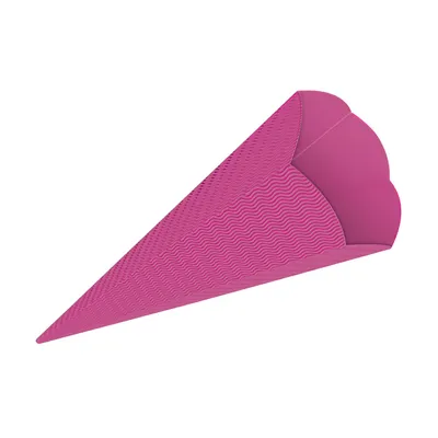 Produktbild von 3D Color Schultüten Bastelwellpappe 68CM PINK - Schultüten Rohling zum Basteln